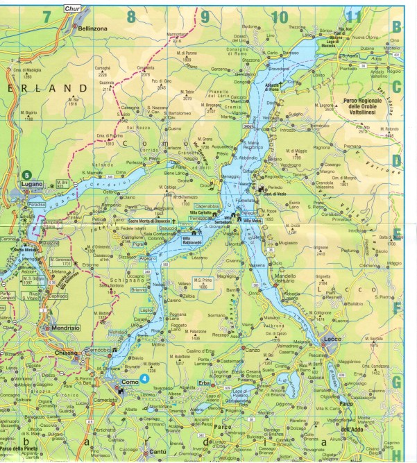 Lake Como map